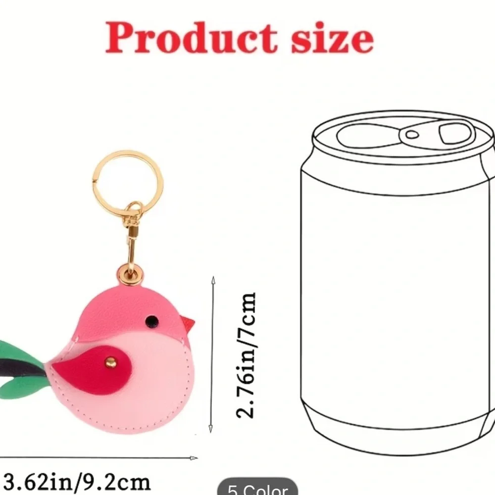 Pink bird purse charm/keychain/smart tag holder!